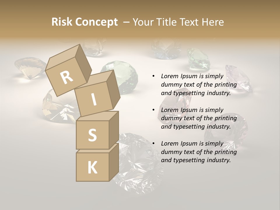Gemstone Glowing Yellow PowerPoint Template