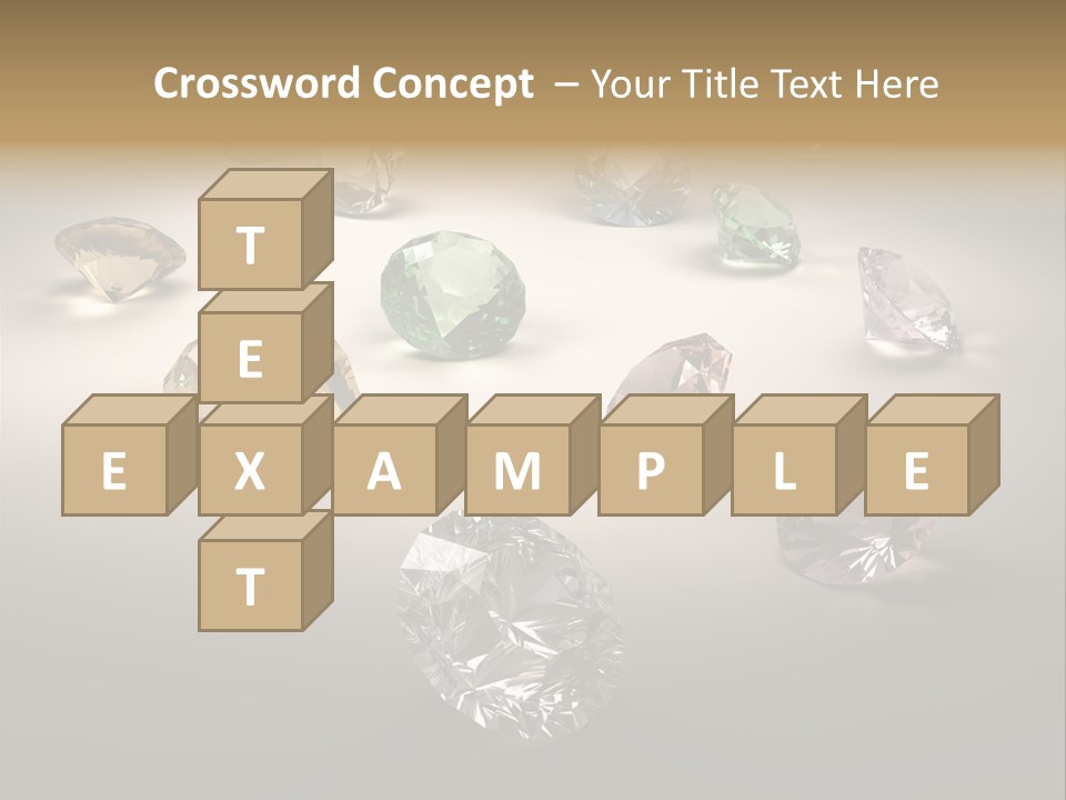 Gemstone Glowing Yellow PowerPoint Template