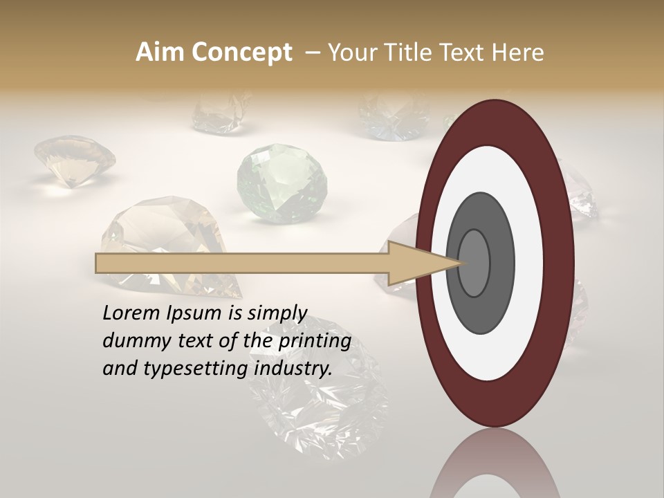 Gemstone Glowing Yellow PowerPoint Template