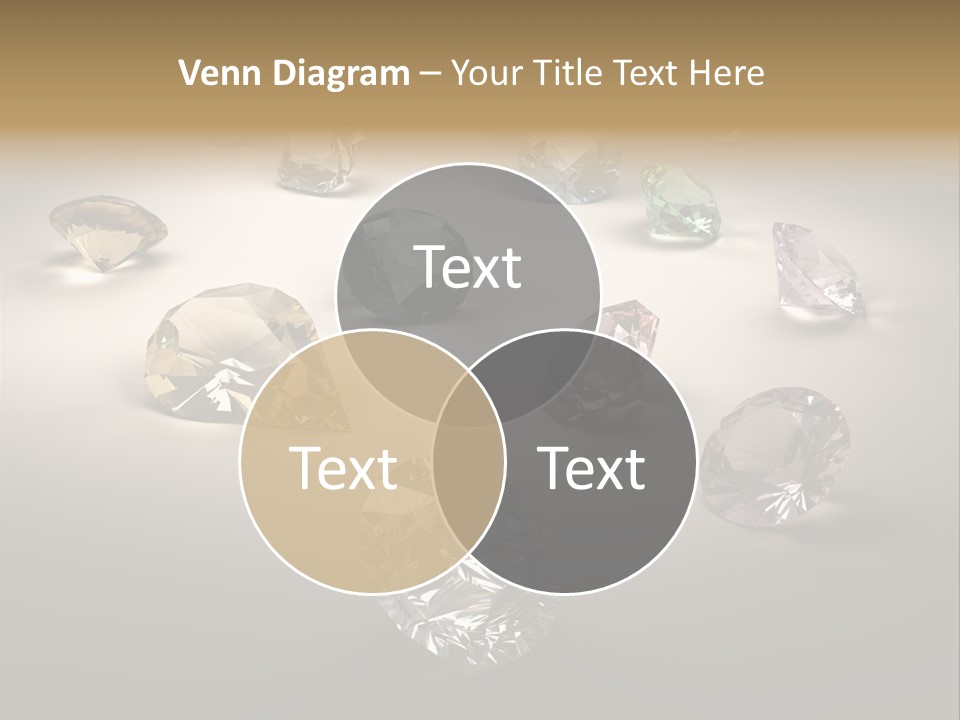 Gemstone Glowing Yellow PowerPoint Template