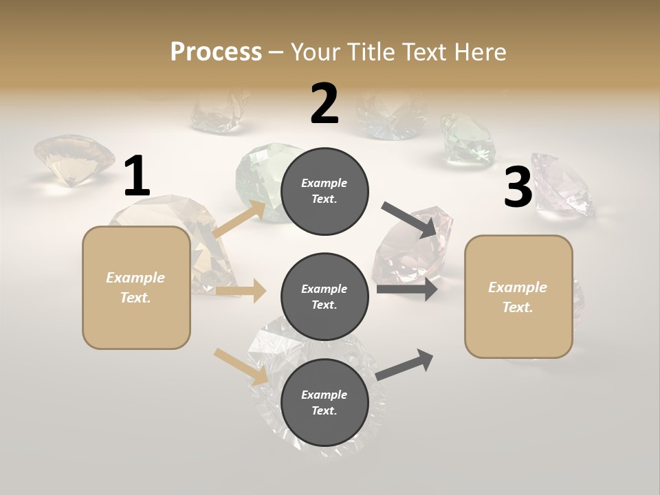 Gemstone Glowing Yellow PowerPoint Template
