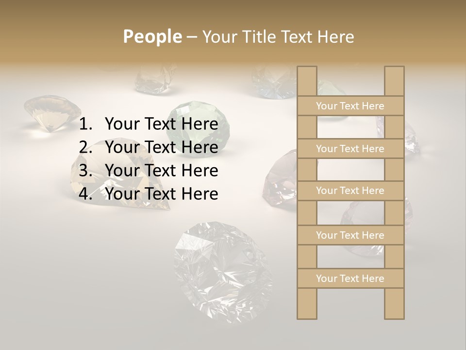 Gemstone Glowing Yellow PowerPoint Template