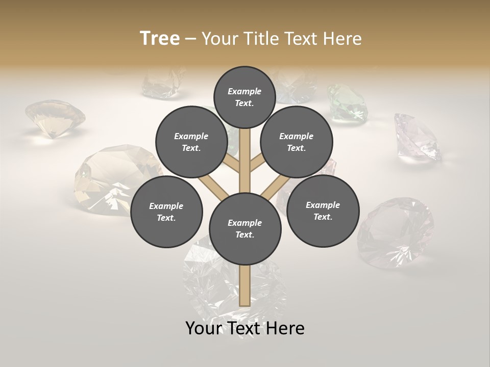 Gemstone Glowing Yellow PowerPoint Template