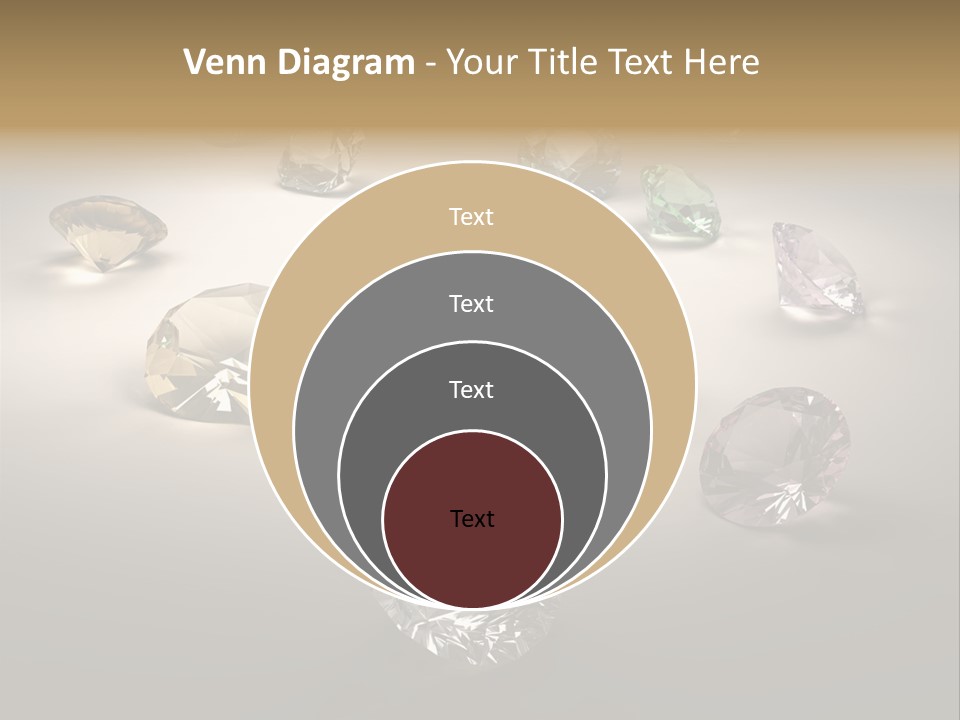 Gemstone Glowing Yellow PowerPoint Template