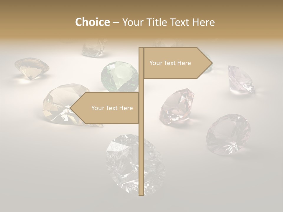 Gemstone Glowing Yellow PowerPoint Template
