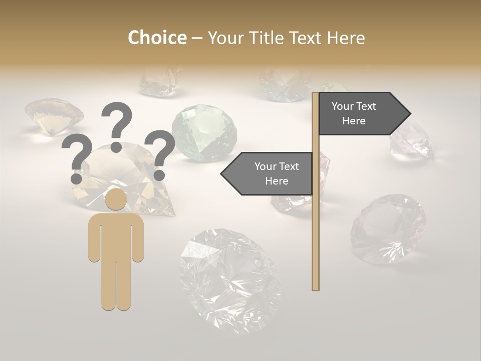 Gemstone Glowing Yellow PowerPoint Template