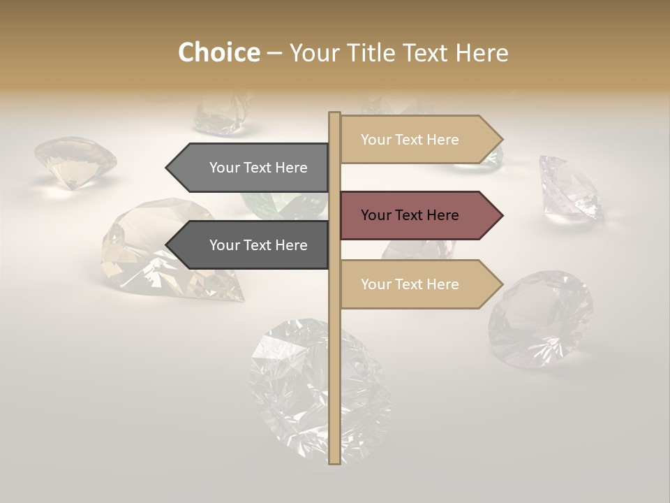 Gemstone Glowing Yellow PowerPoint Template