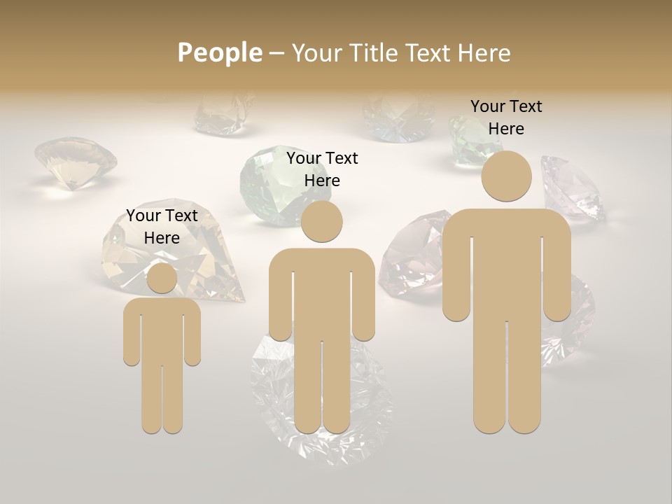 Gemstone Glowing Yellow PowerPoint Template