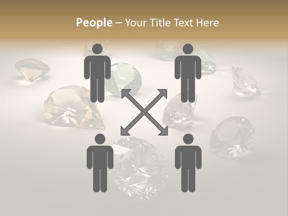Gemstone Glowing Yellow PowerPoint Template