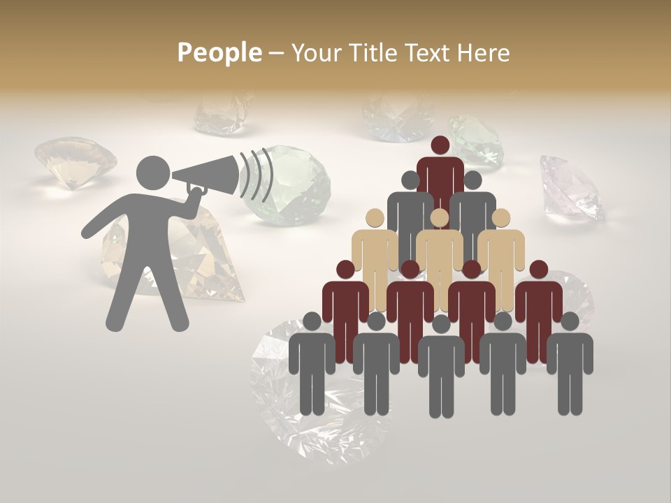 Gemstone Glowing Yellow PowerPoint Template
