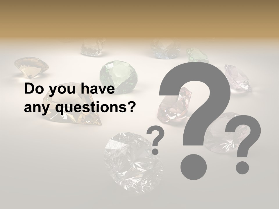 Gemstone Glowing Yellow PowerPoint Template