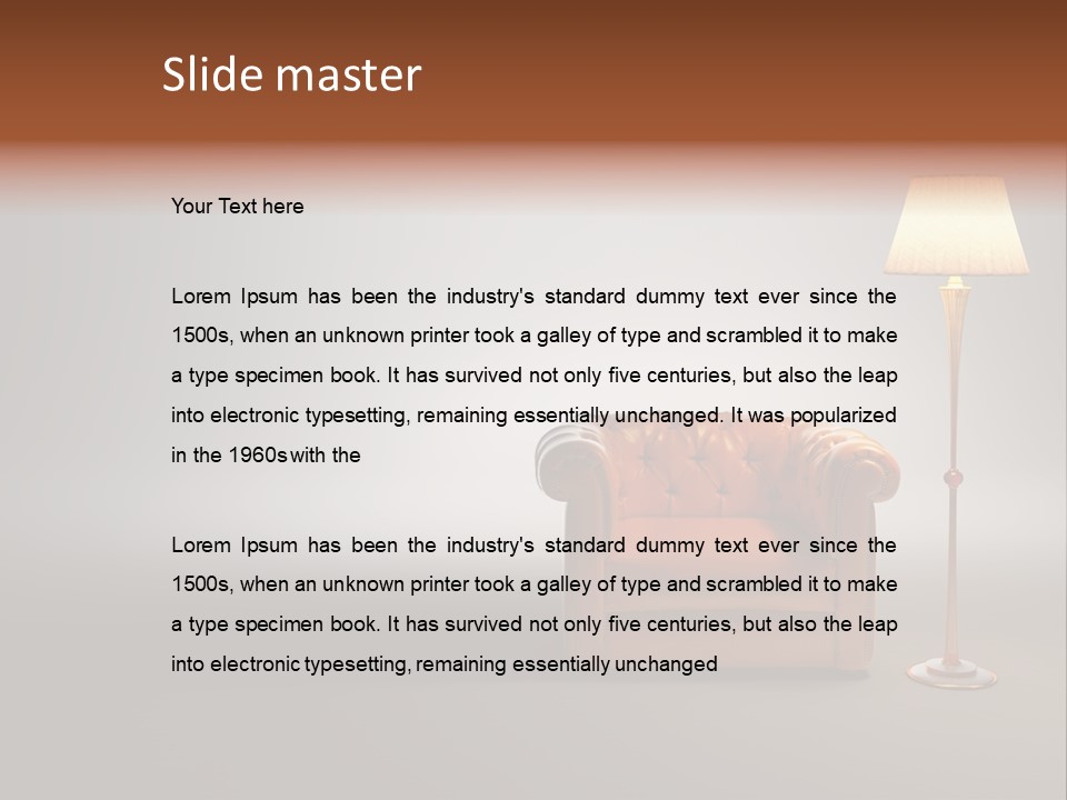 Armchair Floor Chester PowerPoint Template