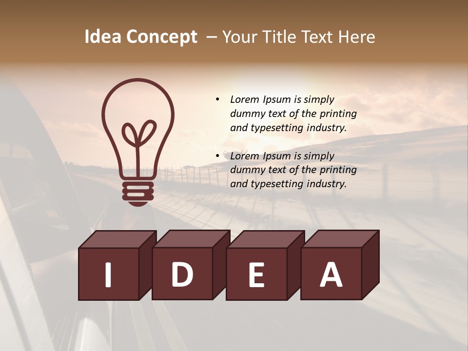 Emotion Road Symbol PowerPoint Template