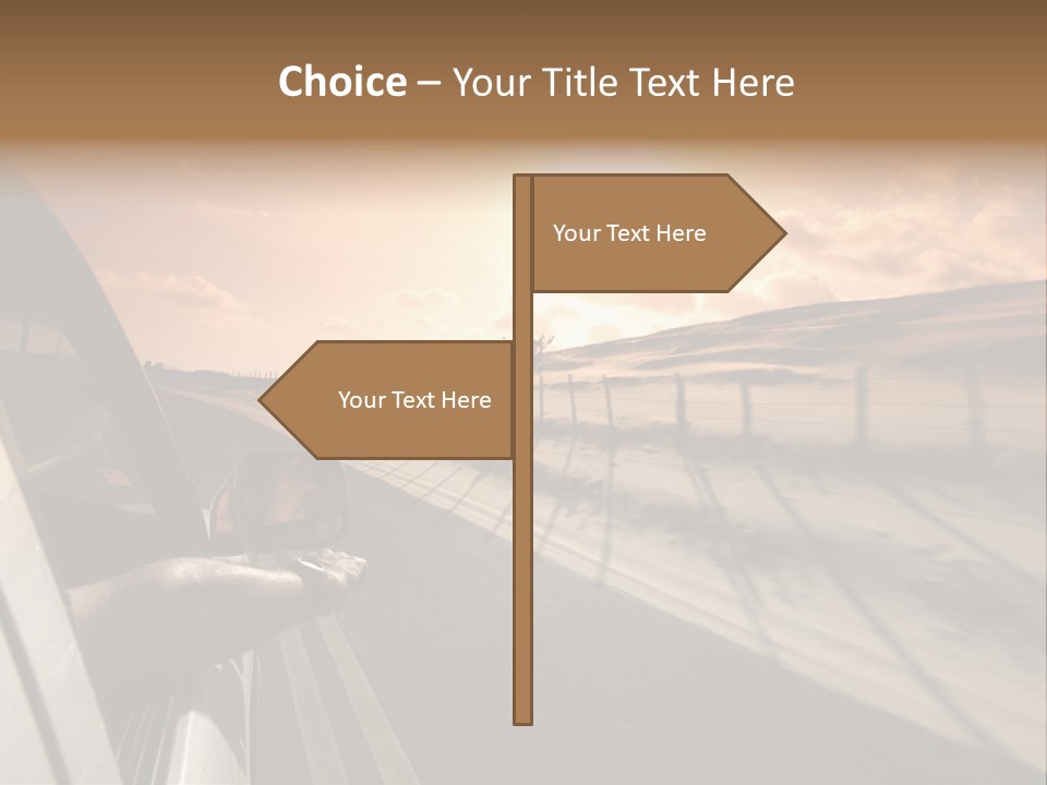 Emotion Road Symbol PowerPoint Template