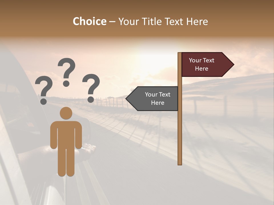 Emotion Road Symbol PowerPoint Template