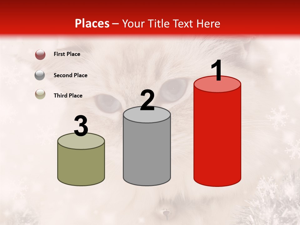 Santa Cat Cute PowerPoint Template