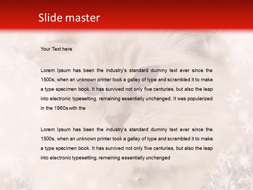 Santa Cat Cute PowerPoint Template