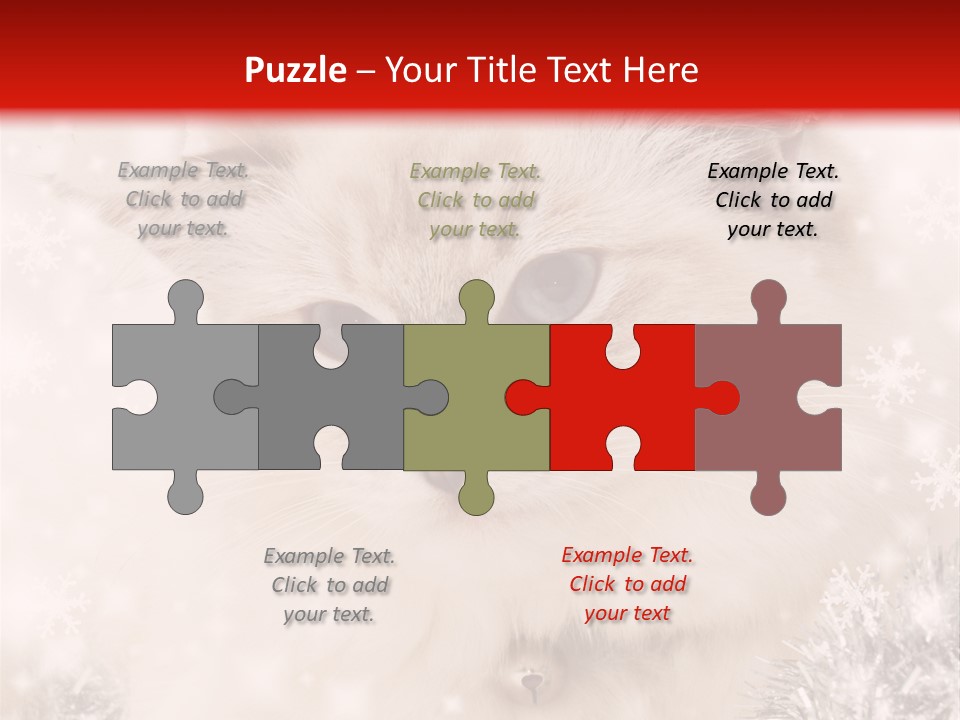 Santa Cat Cute PowerPoint Template