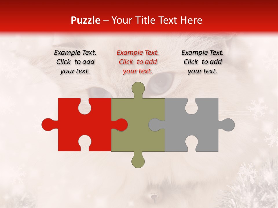 Santa Cat Cute PowerPoint Template