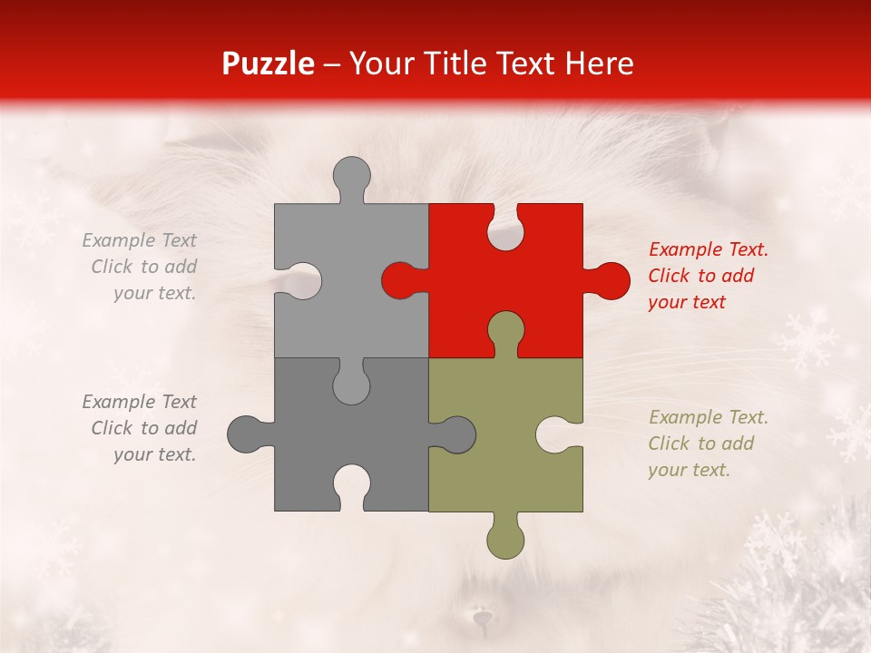 Santa Cat Cute PowerPoint Template