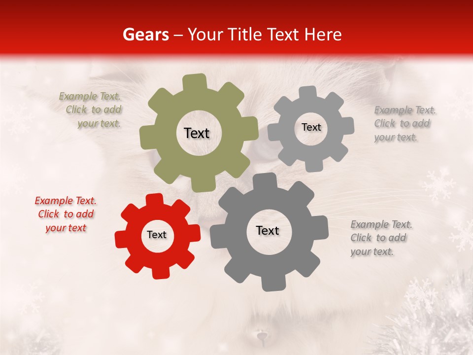 Santa Cat Cute PowerPoint Template