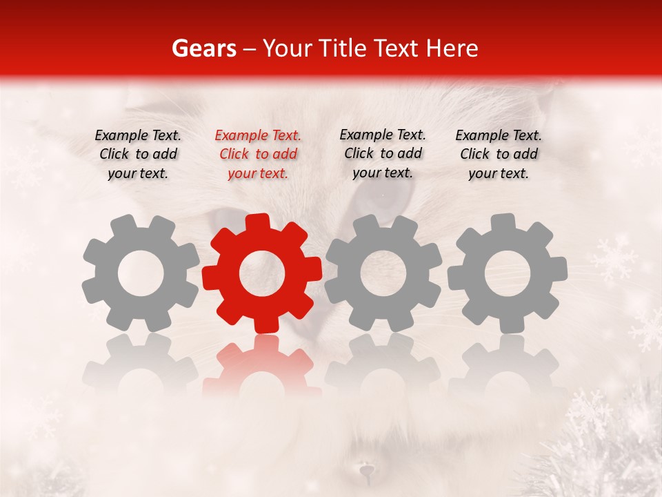 Santa Cat Cute PowerPoint Template