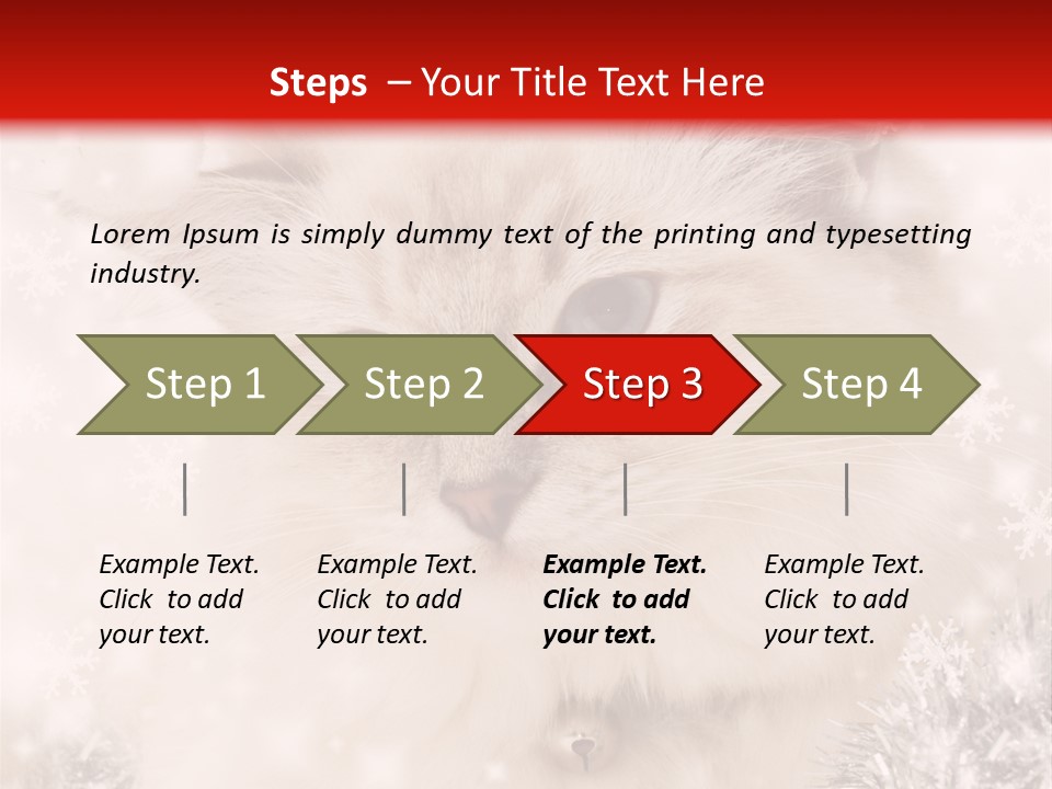 Santa Cat Cute PowerPoint Template