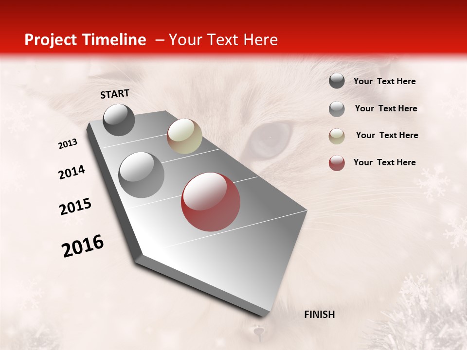 Santa Cat Cute PowerPoint Template