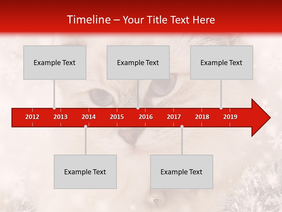 Santa Cat Cute PowerPoint Template