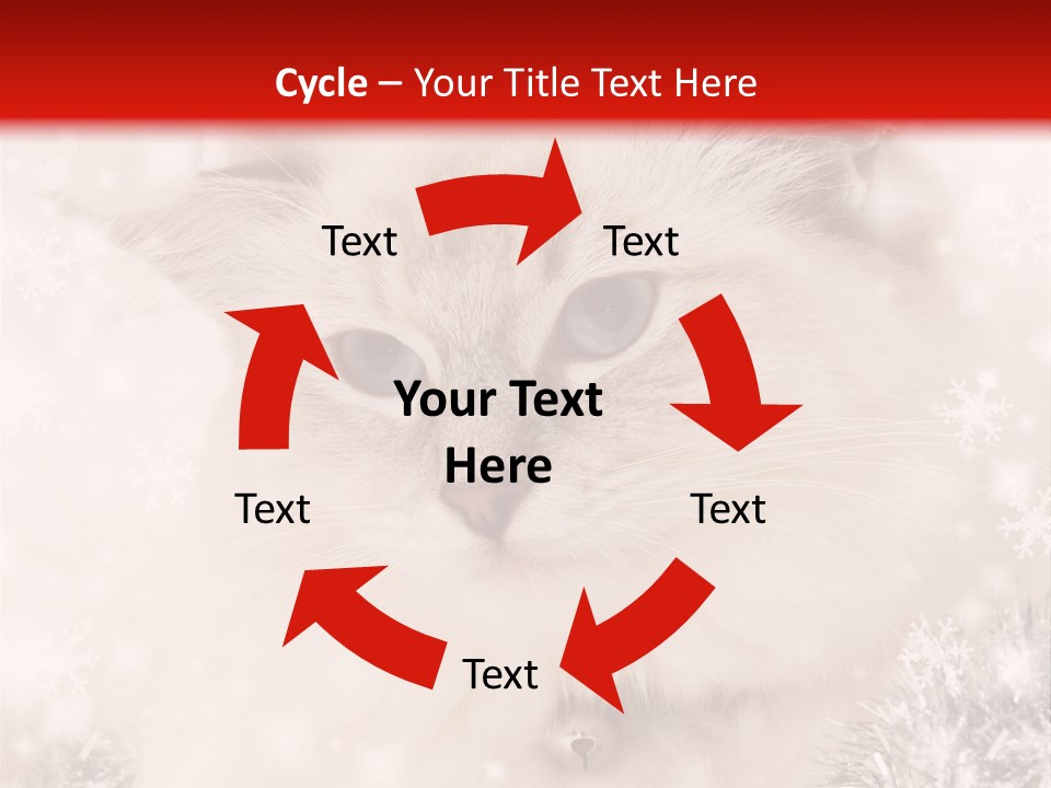 Santa Cat Cute PowerPoint Template