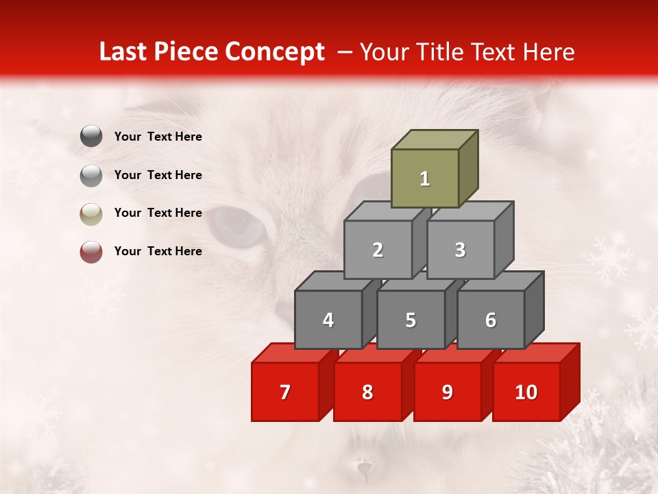 Santa Cat Cute PowerPoint Template