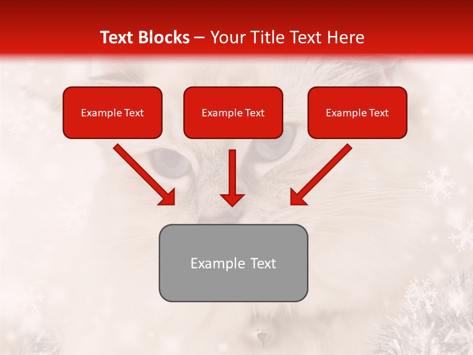 Santa Cat Cute PowerPoint Template