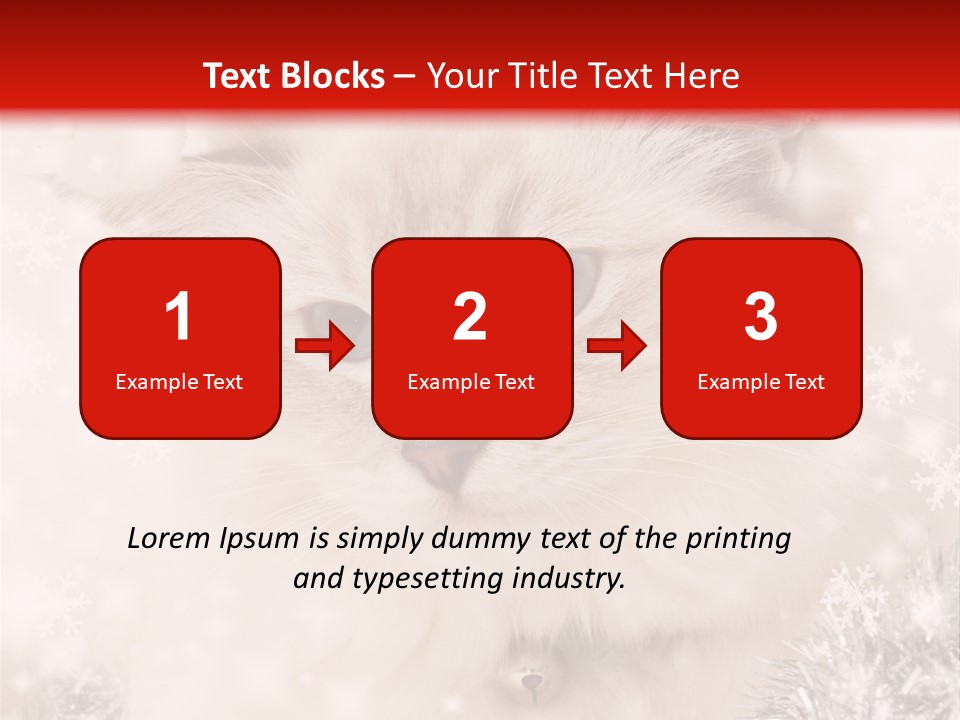 Santa Cat Cute PowerPoint Template