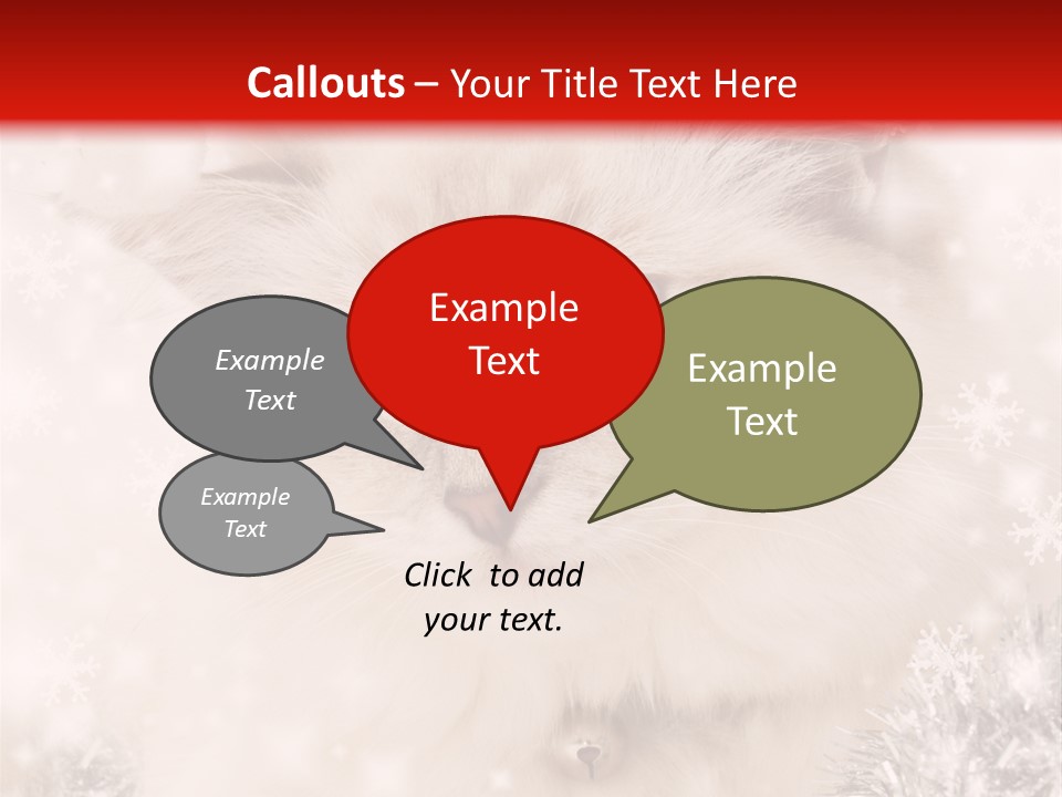 Santa Cat Cute PowerPoint Template