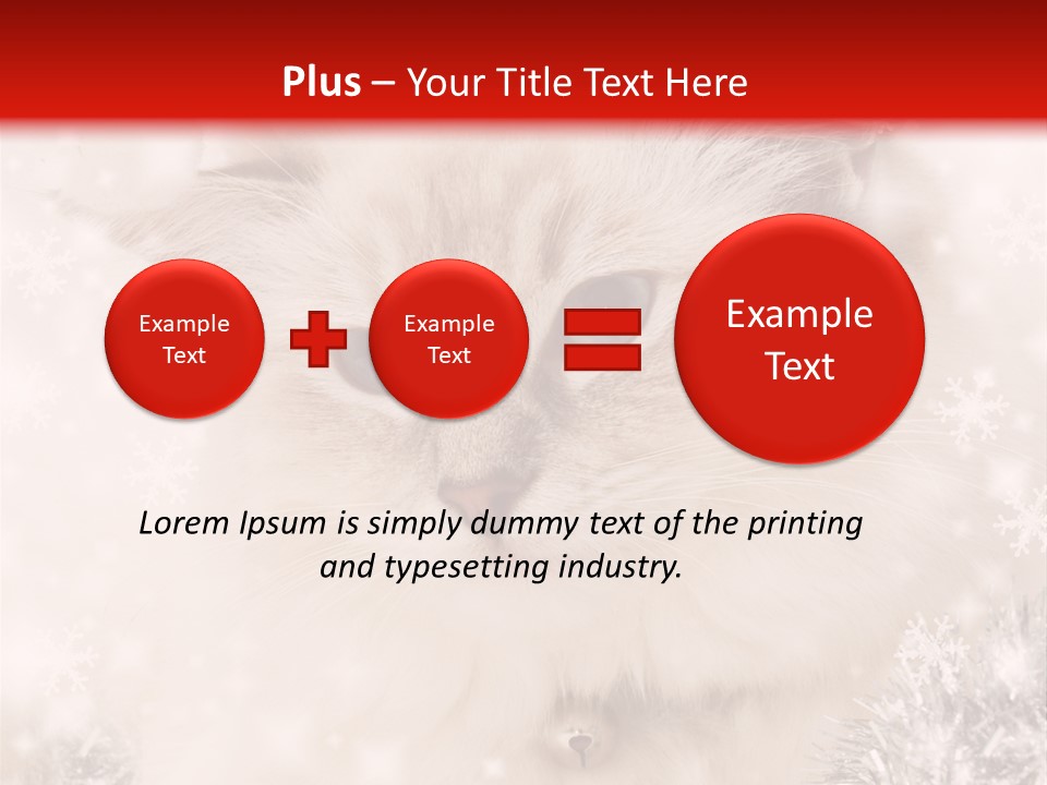 Santa Cat Cute PowerPoint Template