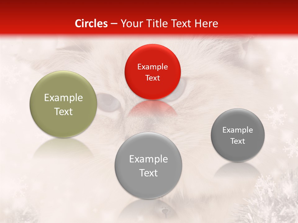 Santa Cat Cute PowerPoint Template