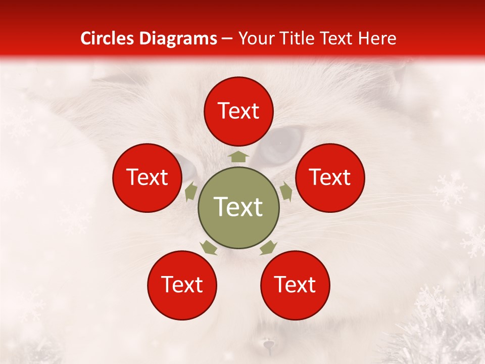 Santa Cat Cute PowerPoint Template