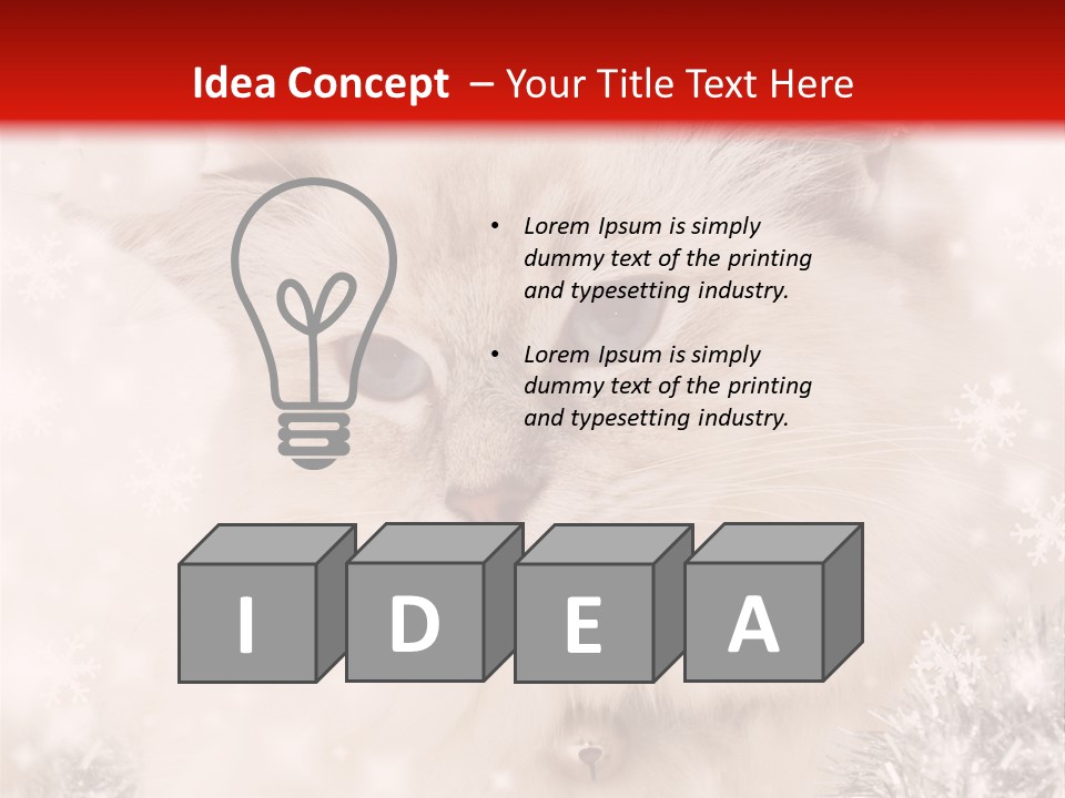 Santa Cat Cute PowerPoint Template