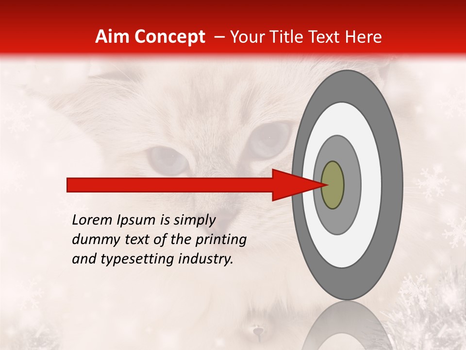 Santa Cat Cute PowerPoint Template