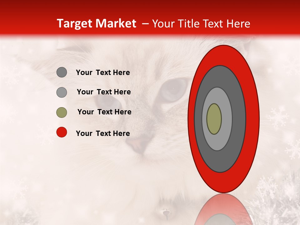 Santa Cat Cute PowerPoint Template