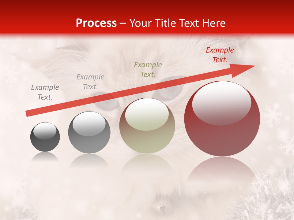 Santa Cat Cute PowerPoint Template