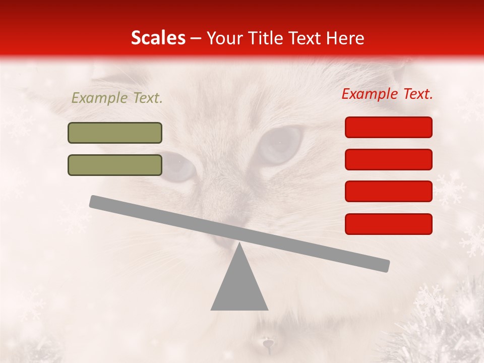 Santa Cat Cute PowerPoint Template