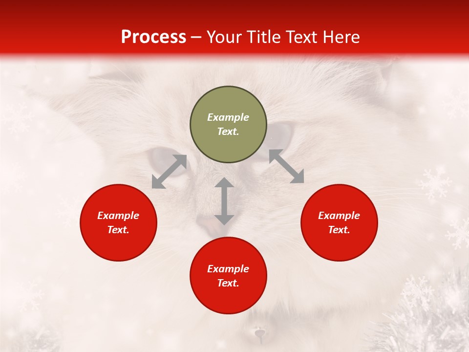 Santa Cat Cute PowerPoint Template