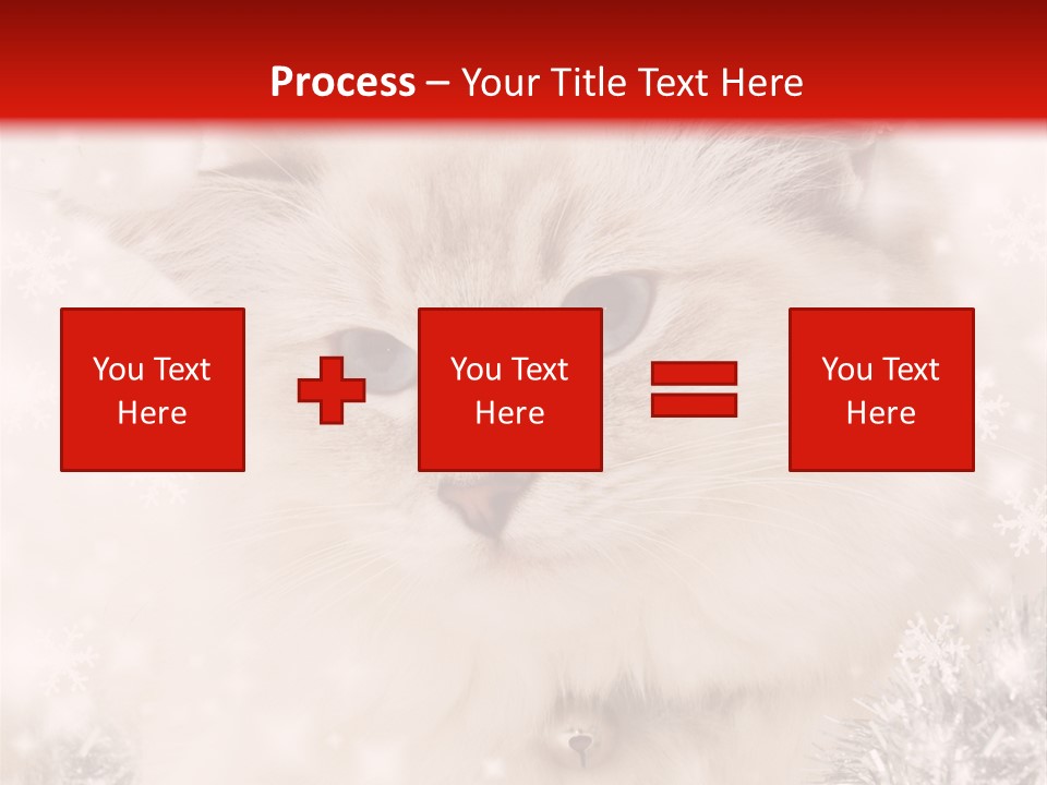 Santa Cat Cute PowerPoint Template