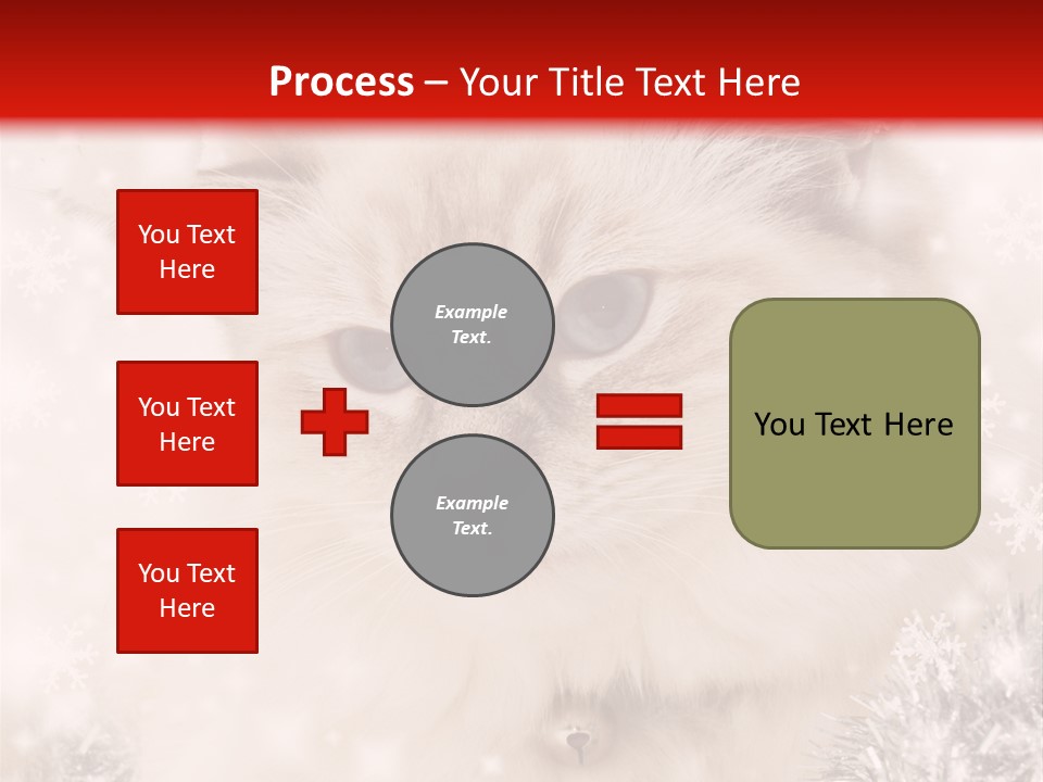 Santa Cat Cute PowerPoint Template