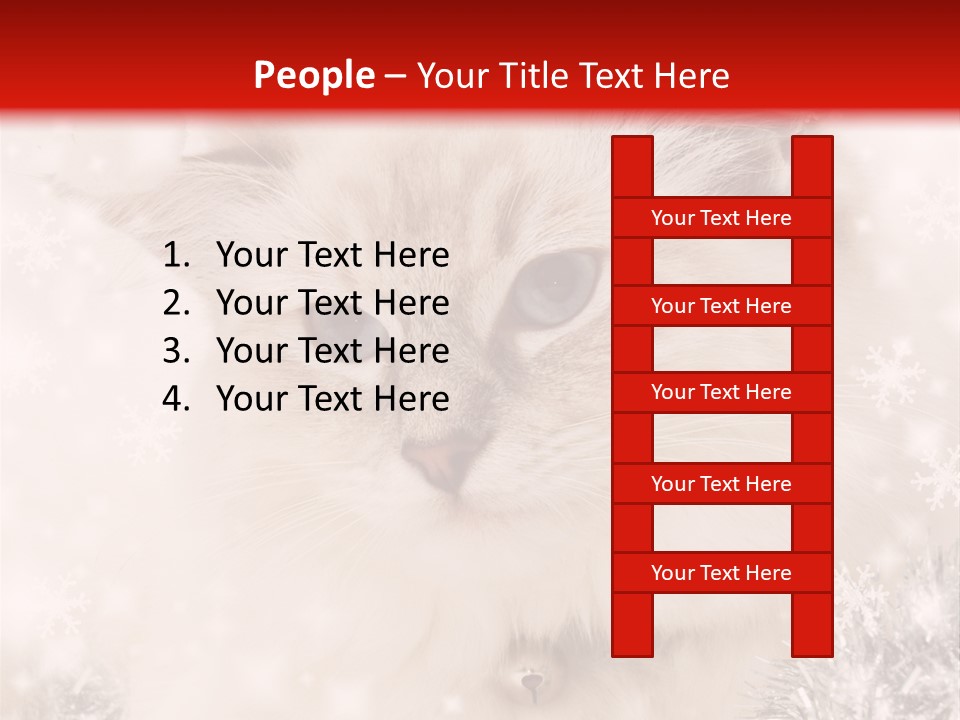 Santa Cat Cute PowerPoint Template