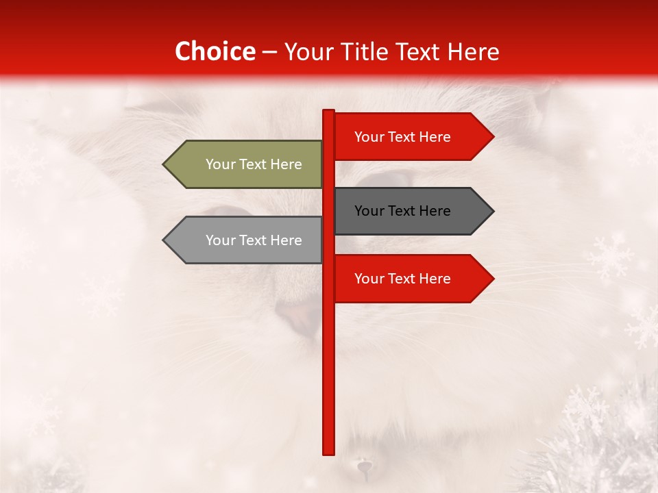 Santa Cat Cute PowerPoint Template