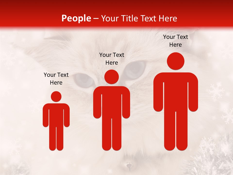 Santa Cat Cute PowerPoint Template