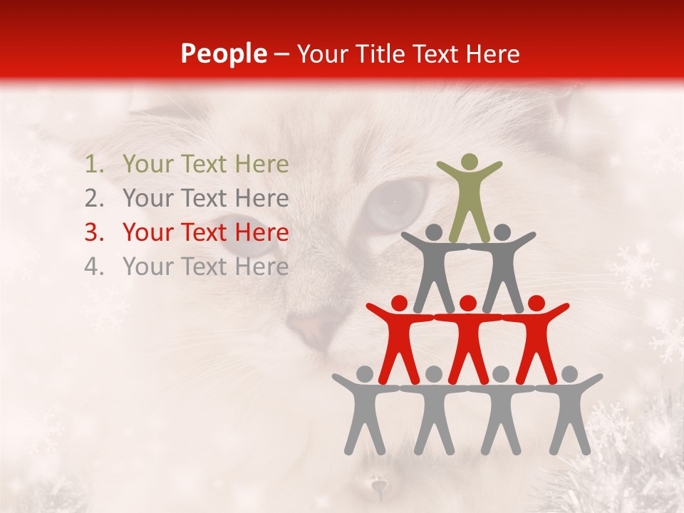 Santa Cat Cute PowerPoint Template