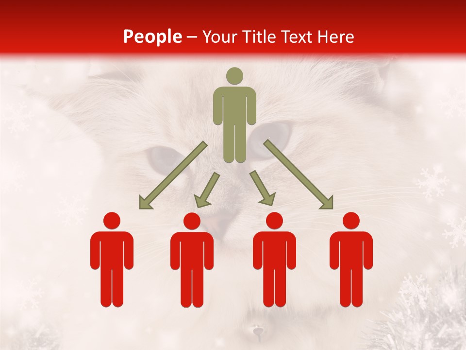 Santa Cat Cute PowerPoint Template